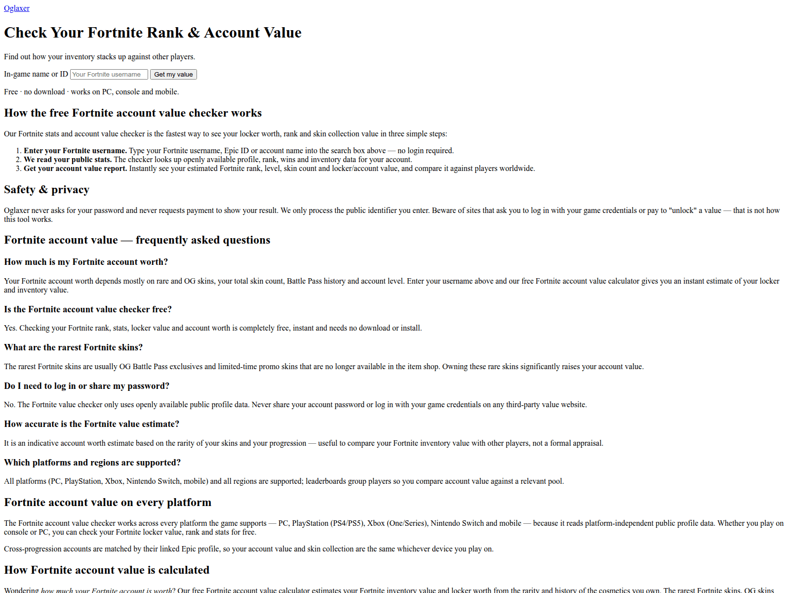 Screenshot of oglaxer.com