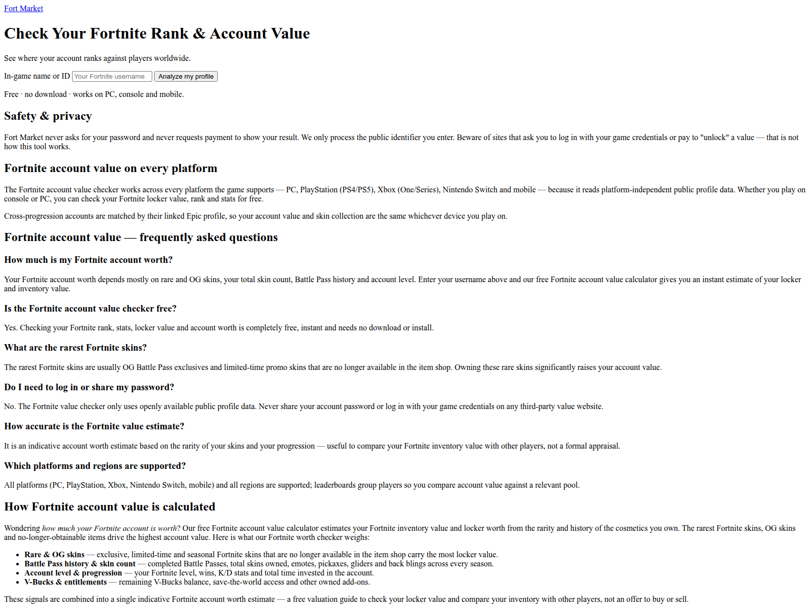 Screenshot of fort-market.com