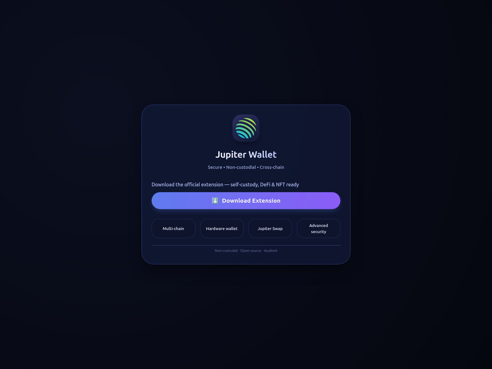 Screenshot of mozilla-webstore-jupiterwallet-extension.pages.dev