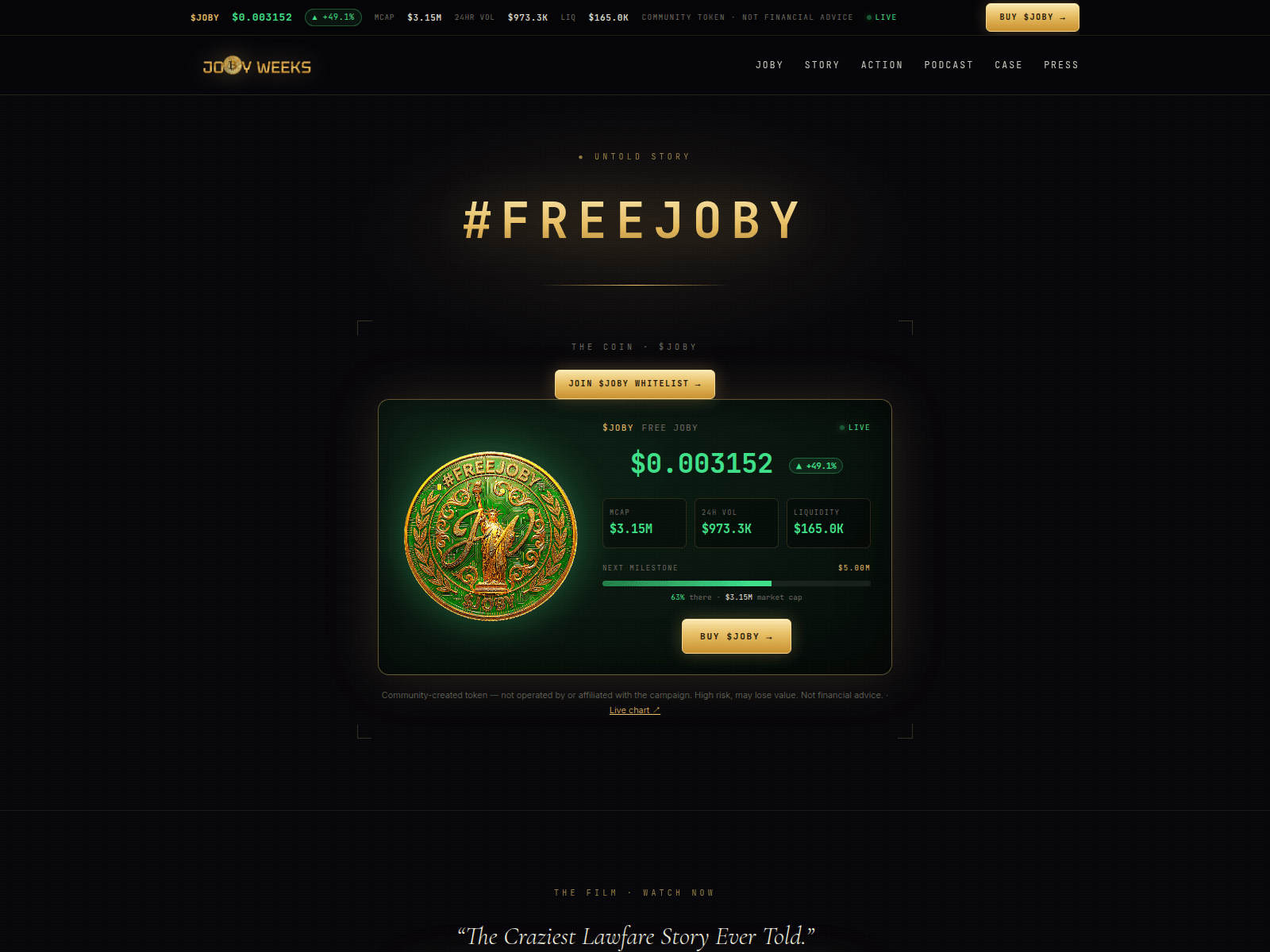 Screenshot of jobyweeks.info
