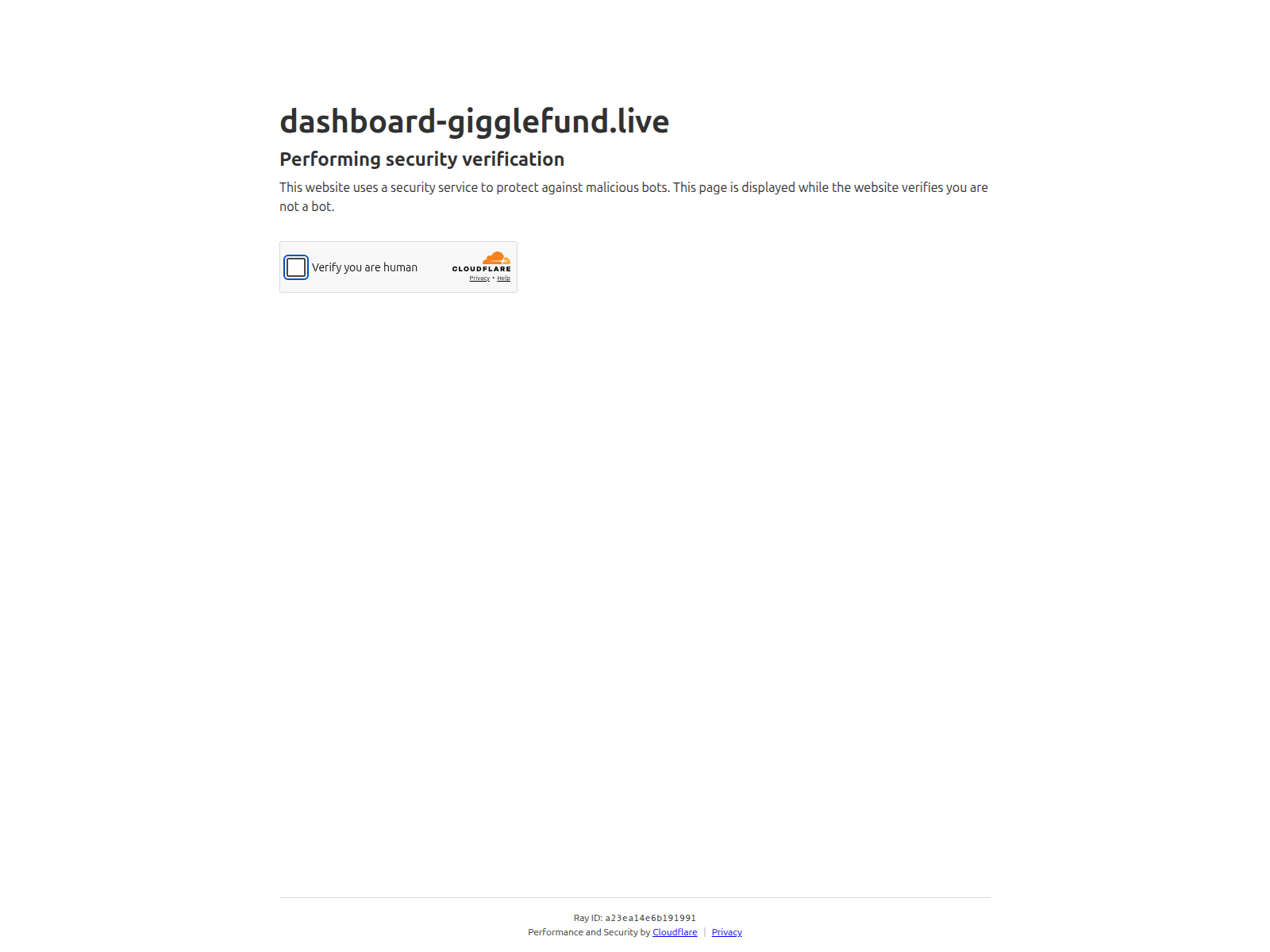 Screenshot of dashboard-gigglefund.live