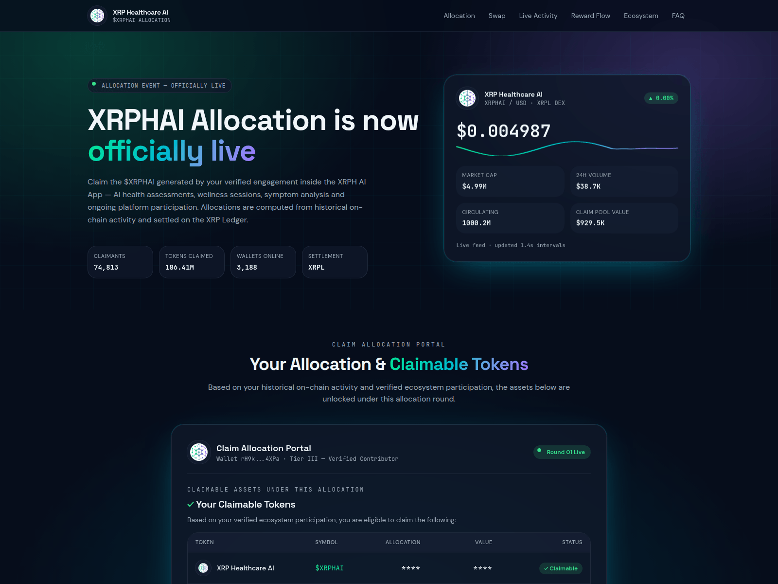 Screenshot of xrphai.info