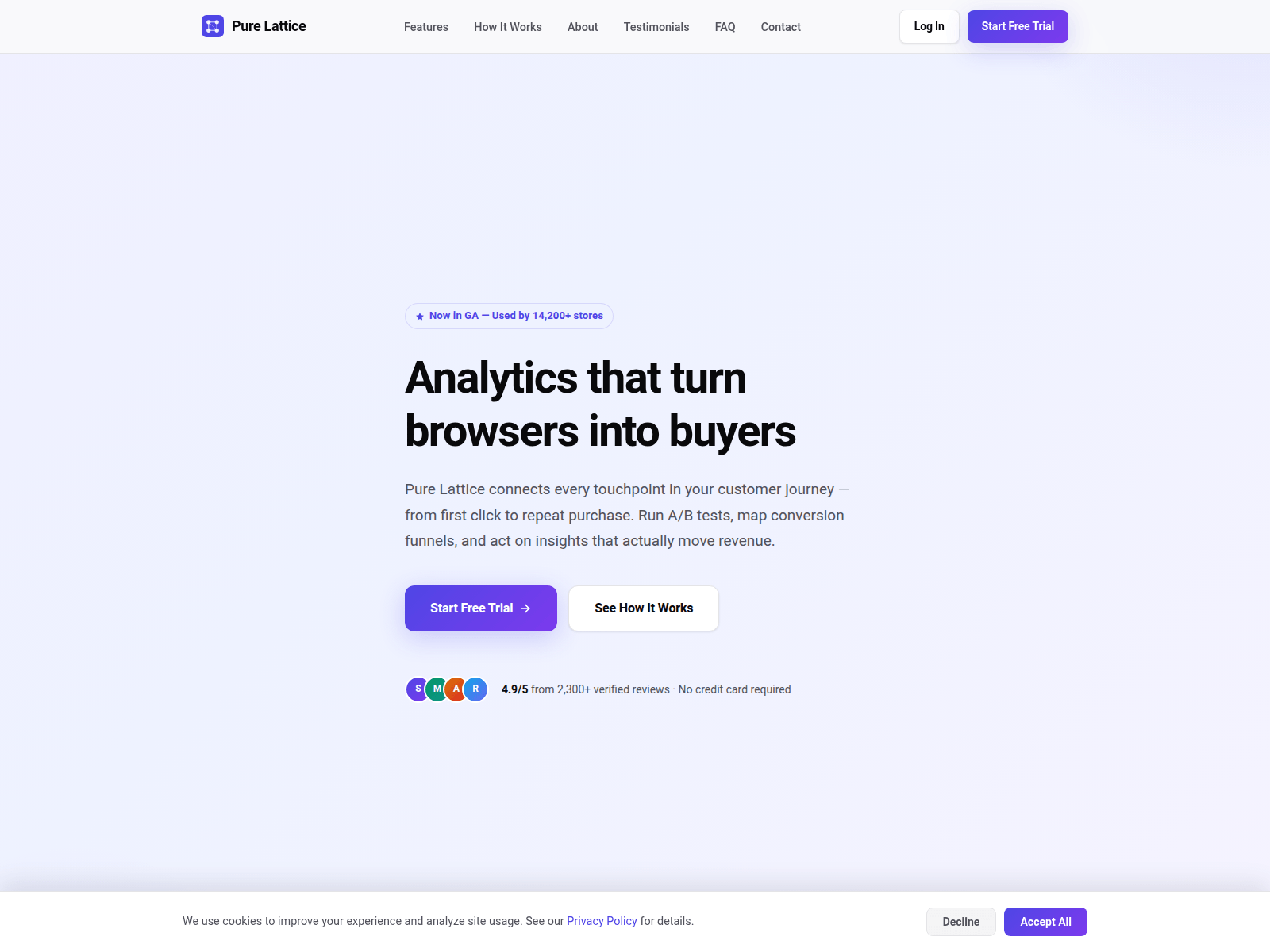 Screenshot of pure-lattice.com