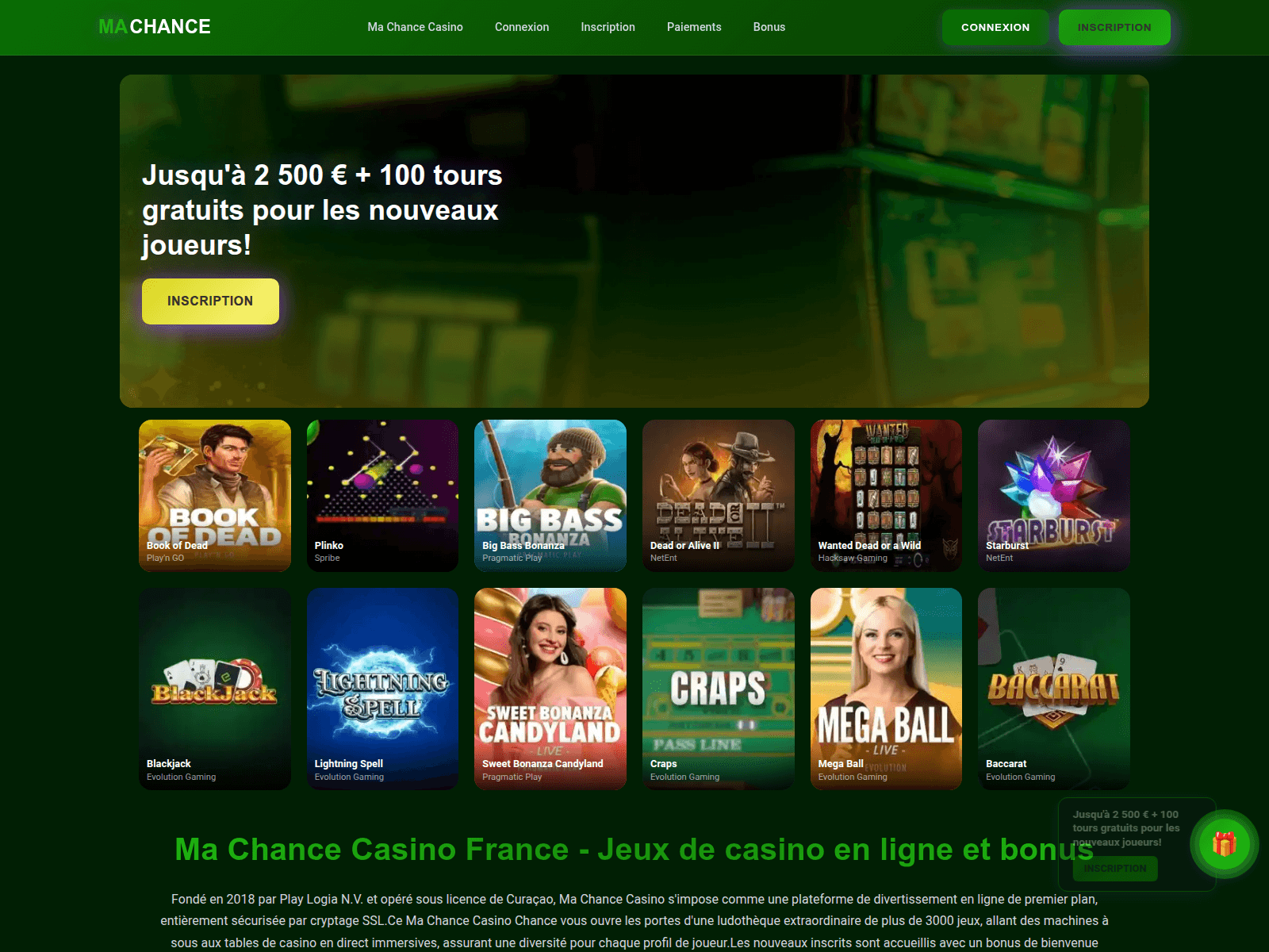 Screenshot of machance-casino.info