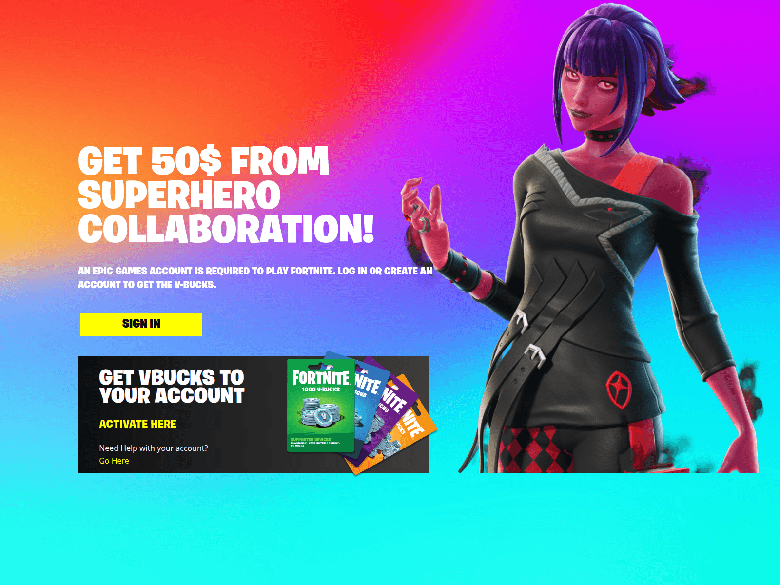 Screenshot of fortnite-vb.com