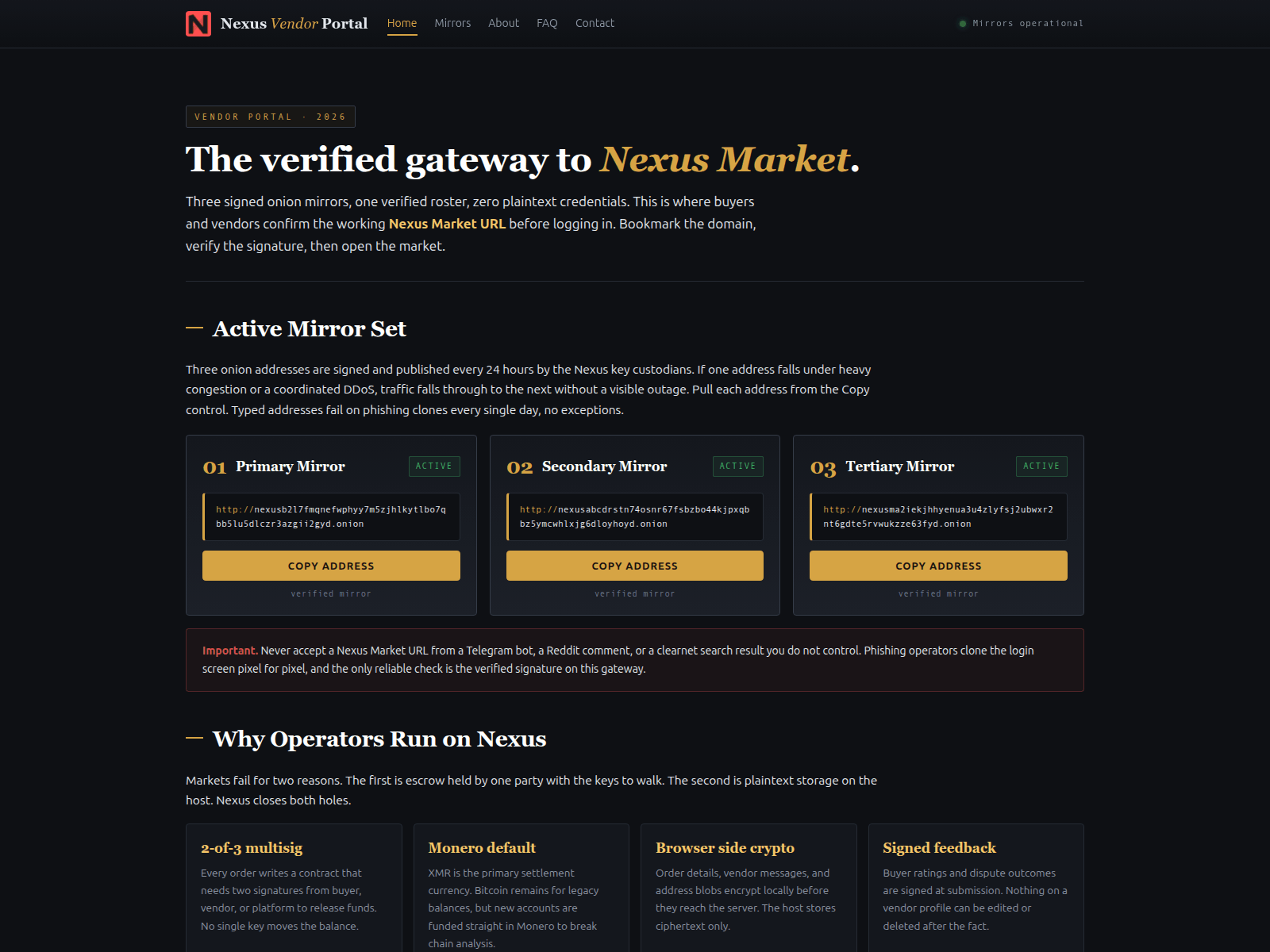 Screenshot of nexus-access.shop