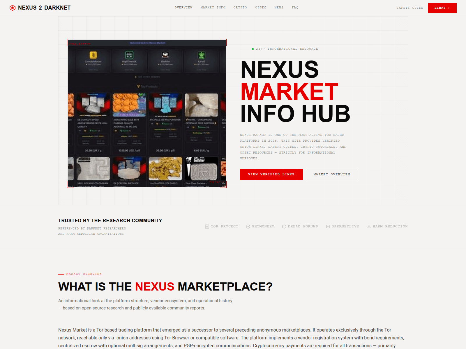 Screenshot of nexus2darknet.net