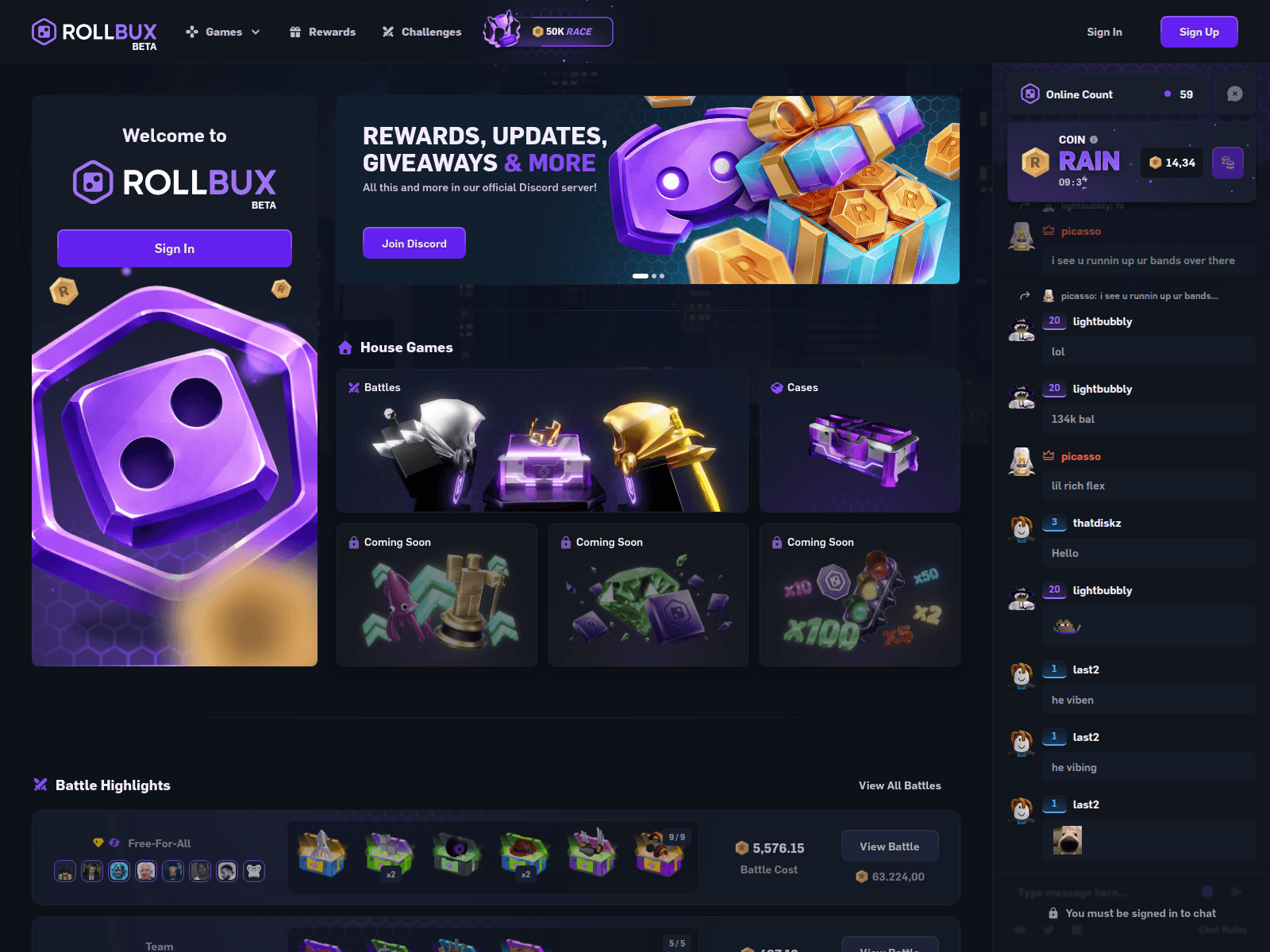 Screenshot of rollbux.com