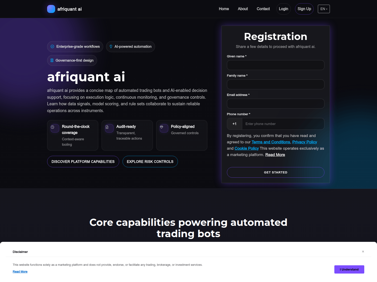 Screenshot of afriquantai.pro