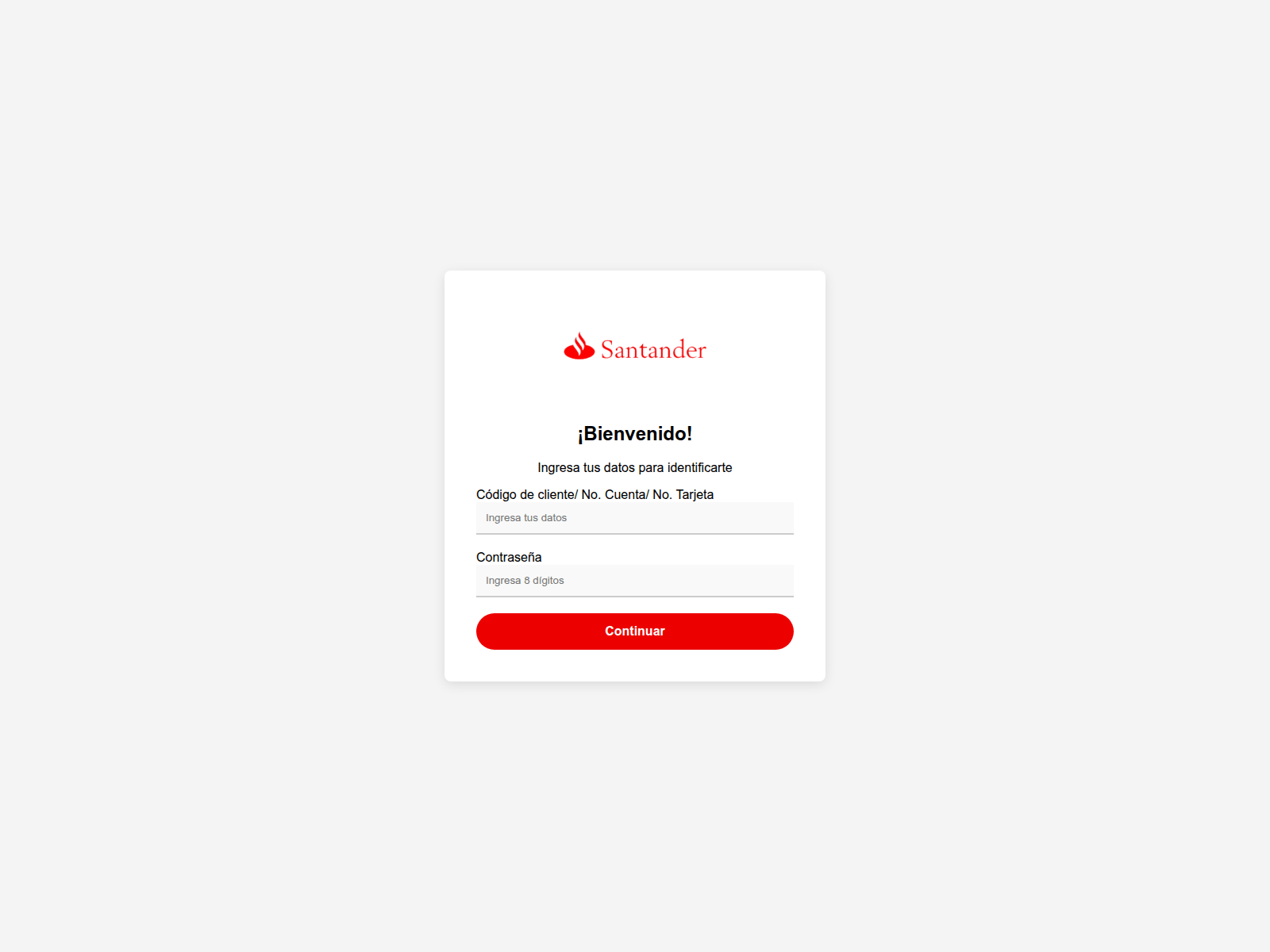 Screenshot of satander2026.netlify.app