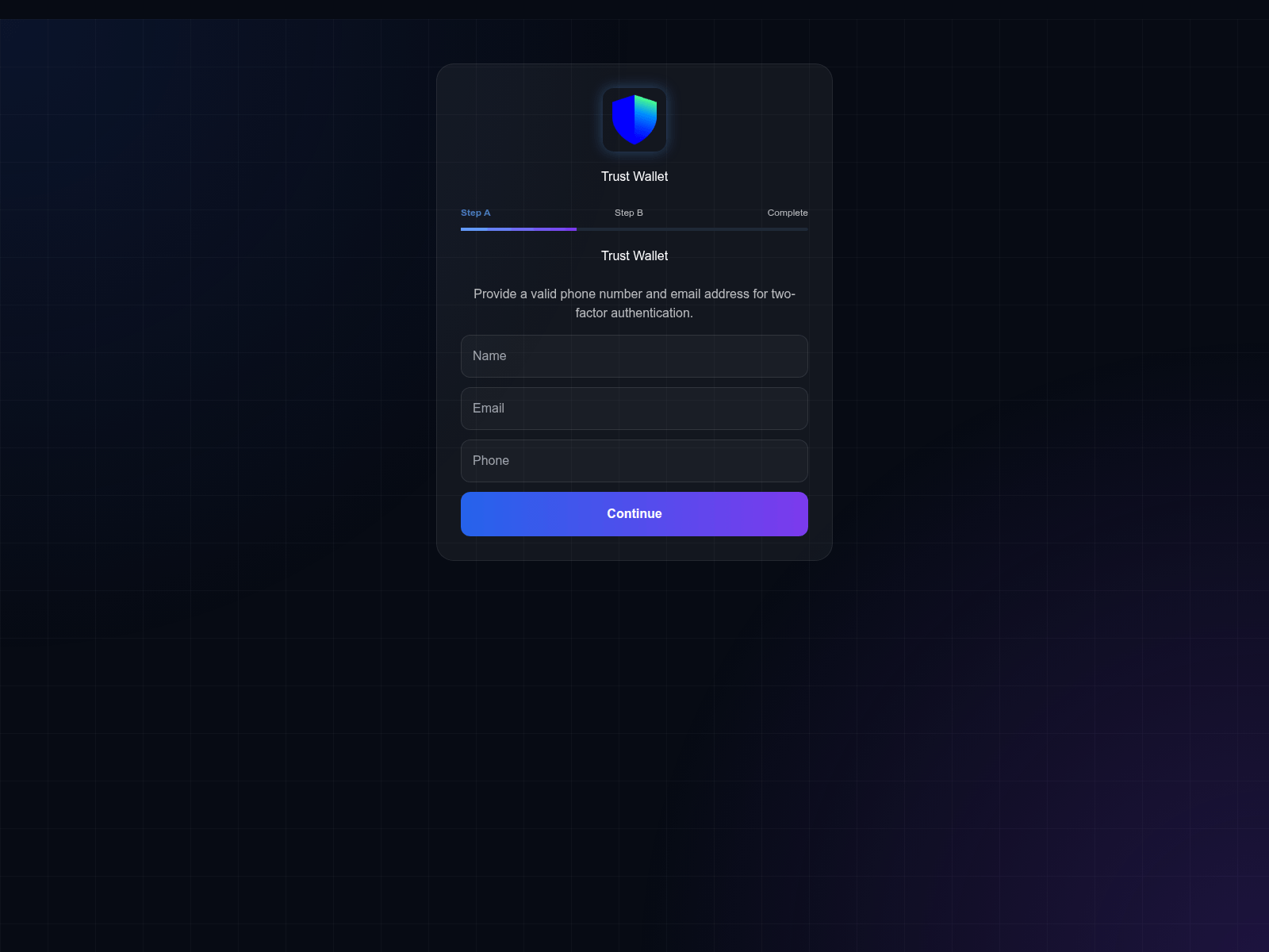 Screenshot of trustwallet.com-two-factor-authentication07.ao.yesixrq.com
