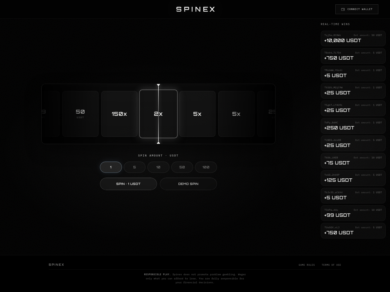 Screenshot of spinex-world-eth-usdt-trustwallet-check.aitrade.workers.dev