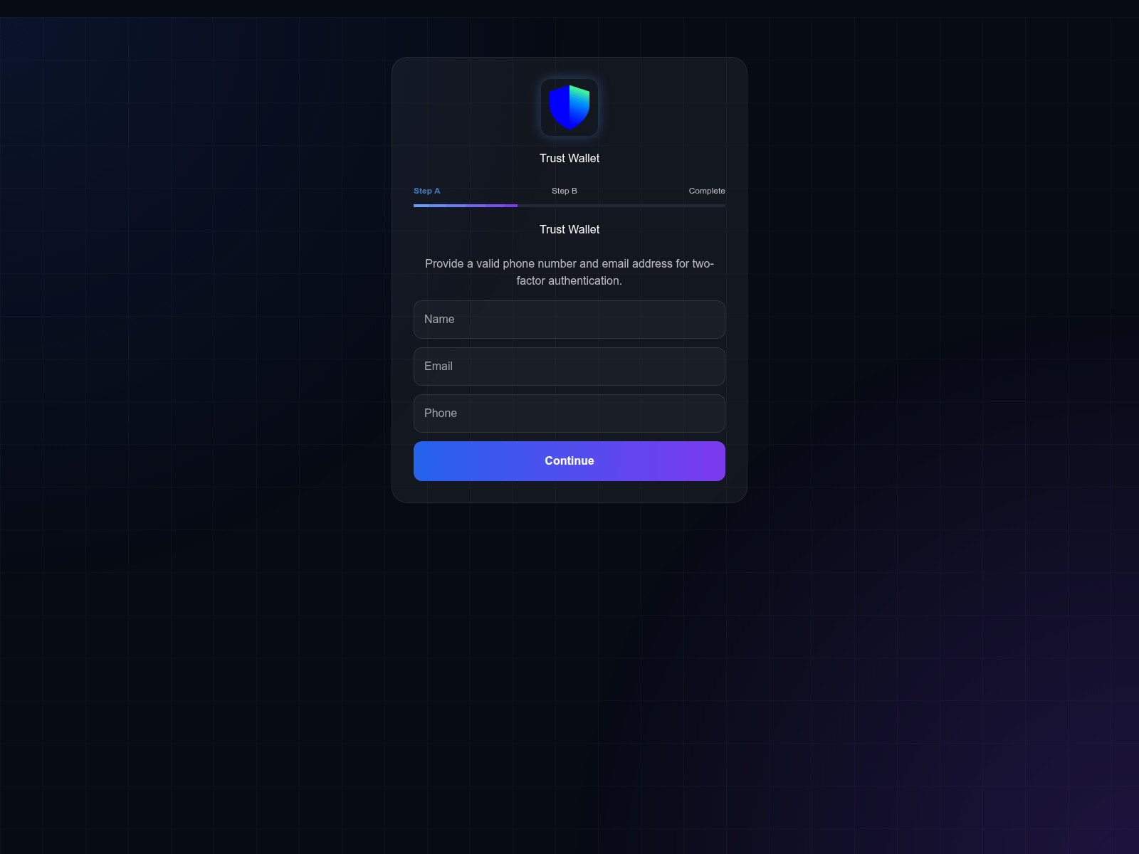 Screenshot of trustwallet.com-two-factor-authentication09.ao.yesixrq.com