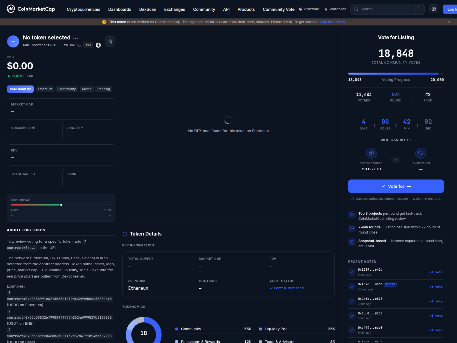 Screenshot of coincapmarketlistinghub-dfa62.netlify.app