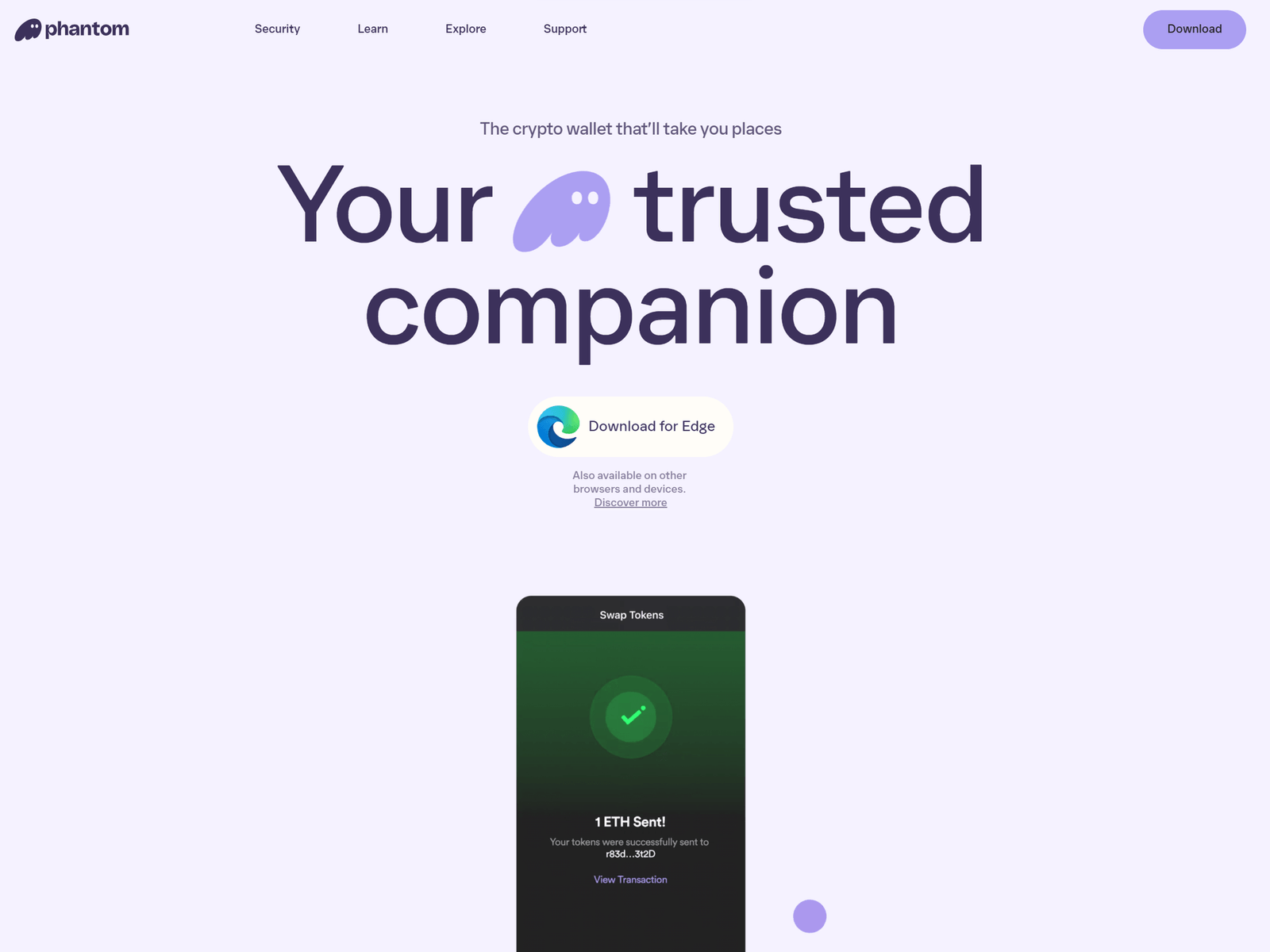 Screenshot of phantianwallet.webflow.io