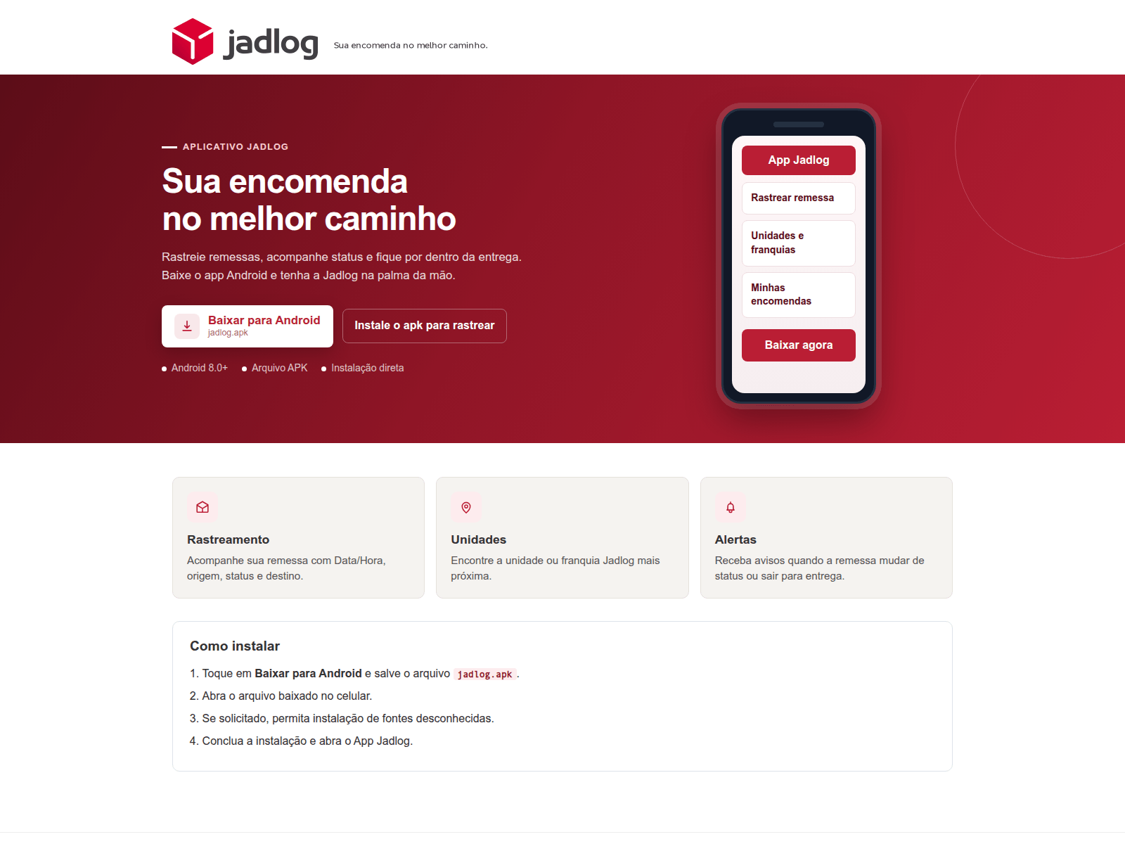 Screenshot of transportesjadlog.com