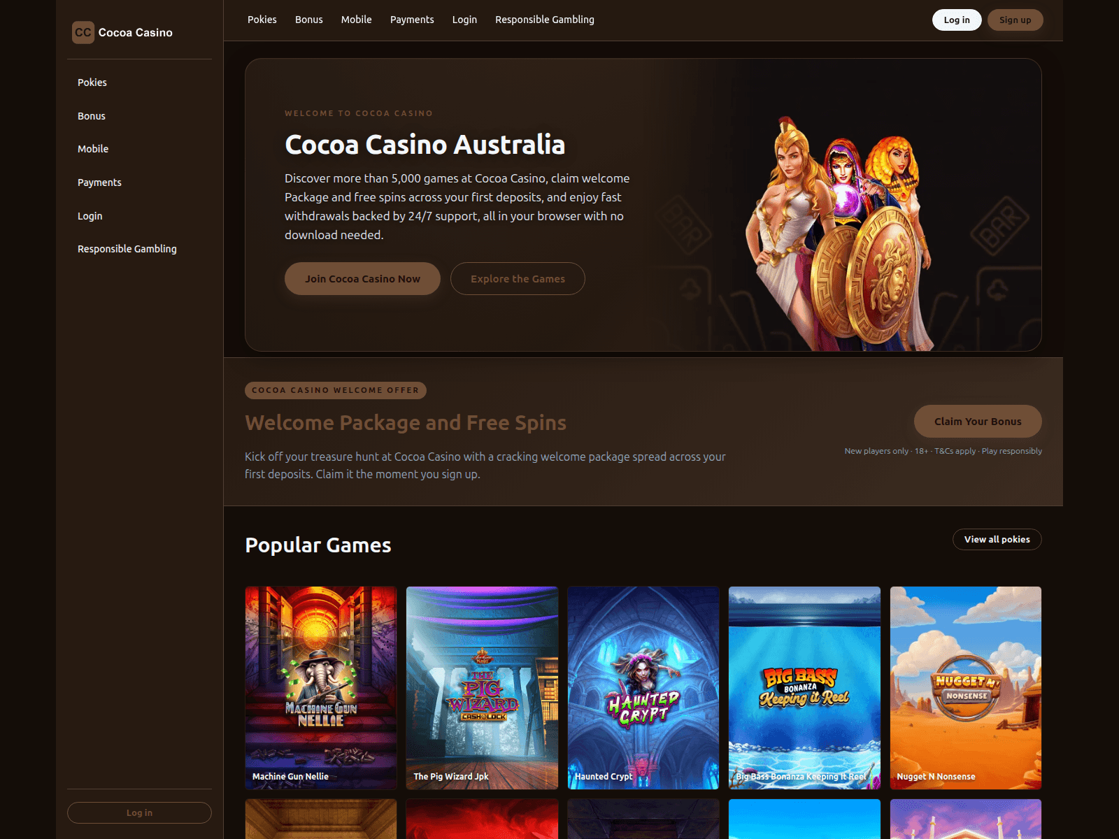 Screenshot of cocoaaussie.com