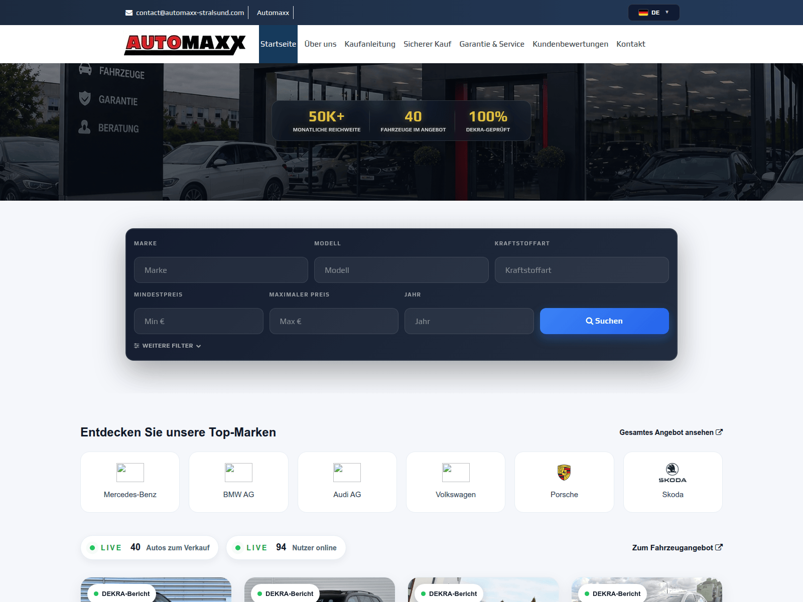 Screenshot of automaxx-stralsund.com