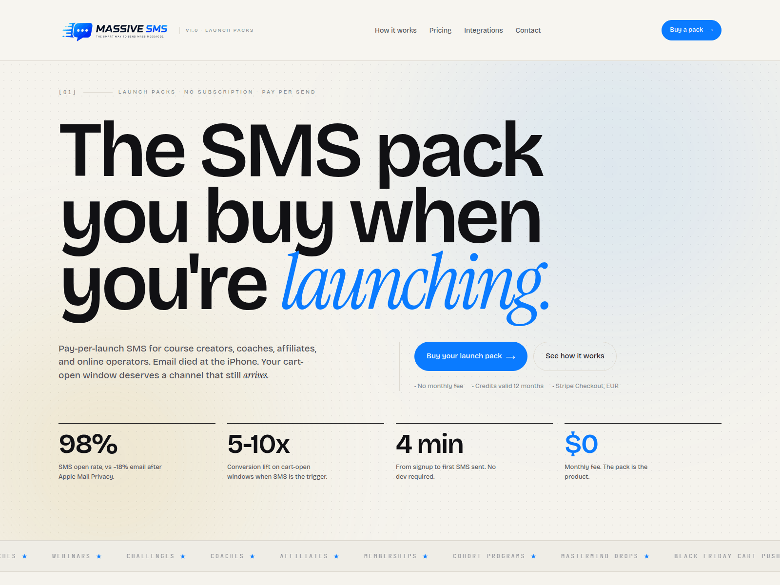 Screenshot of smscareglobal.com
