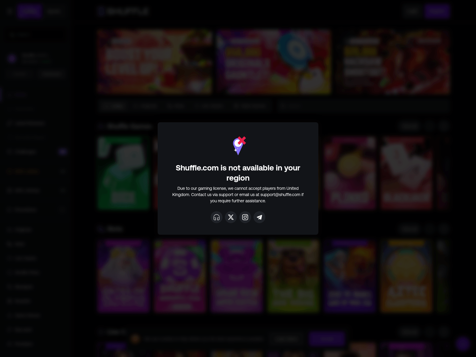 Screenshot of shuffle888.com