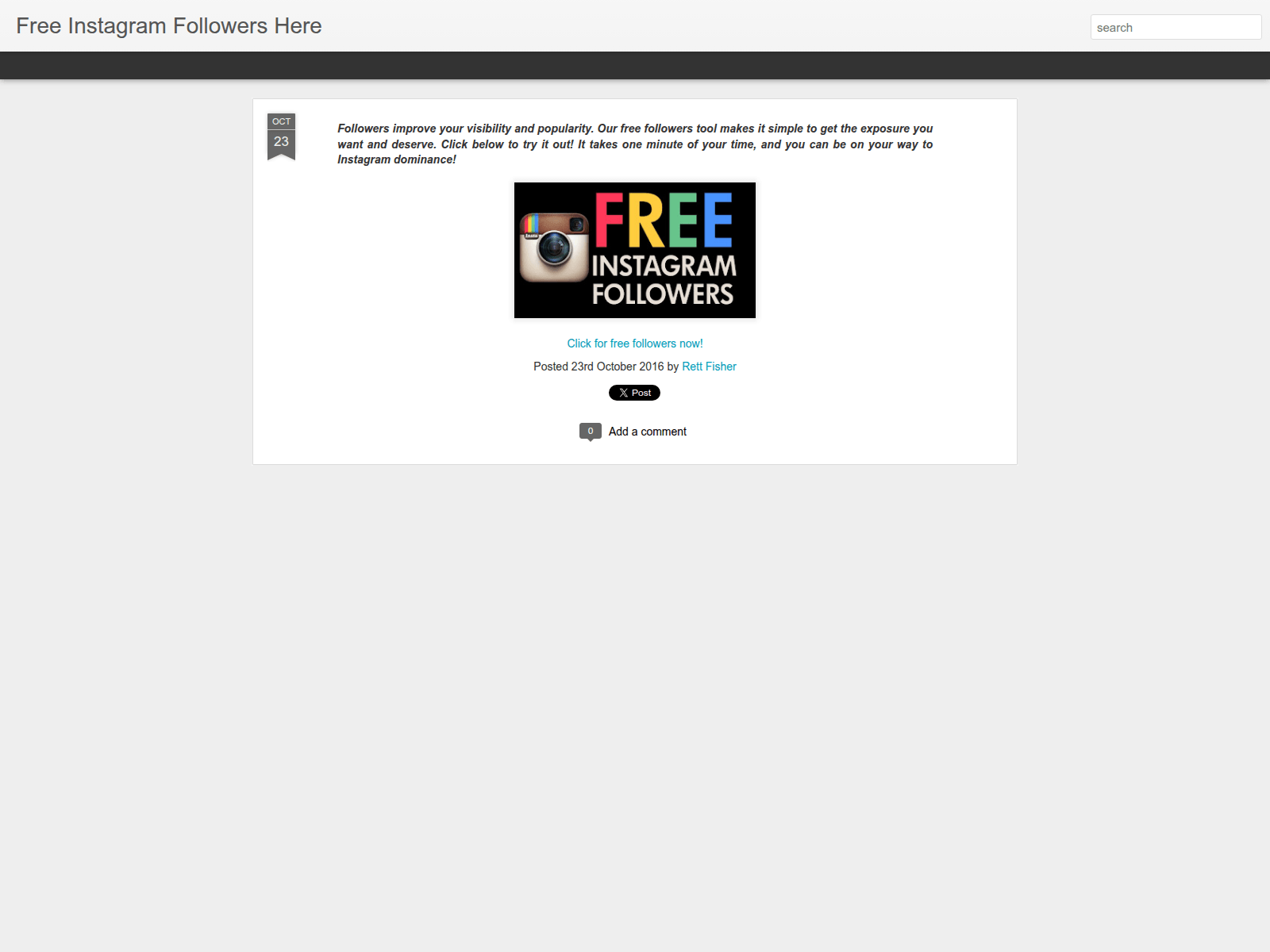 Screenshot of freeinstagramfollowersherenow.blogspot.com