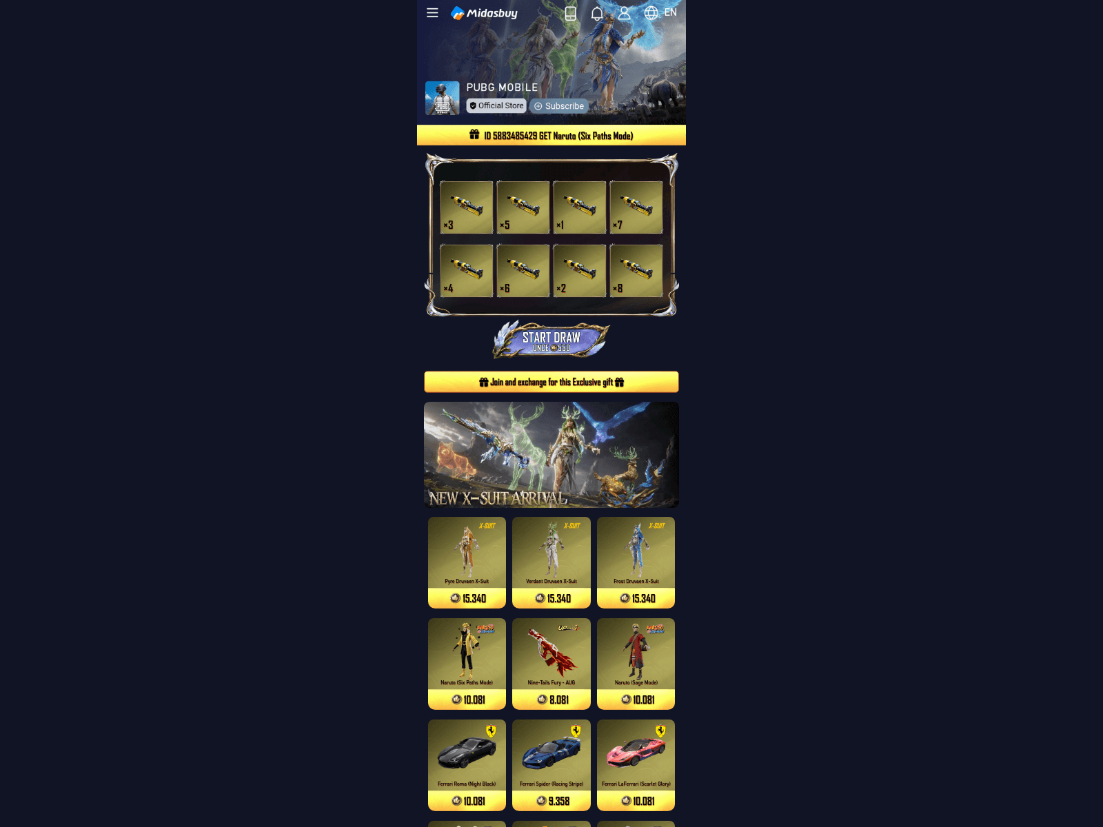 Screenshot of midasbuys.mobileaccesx-events.com
