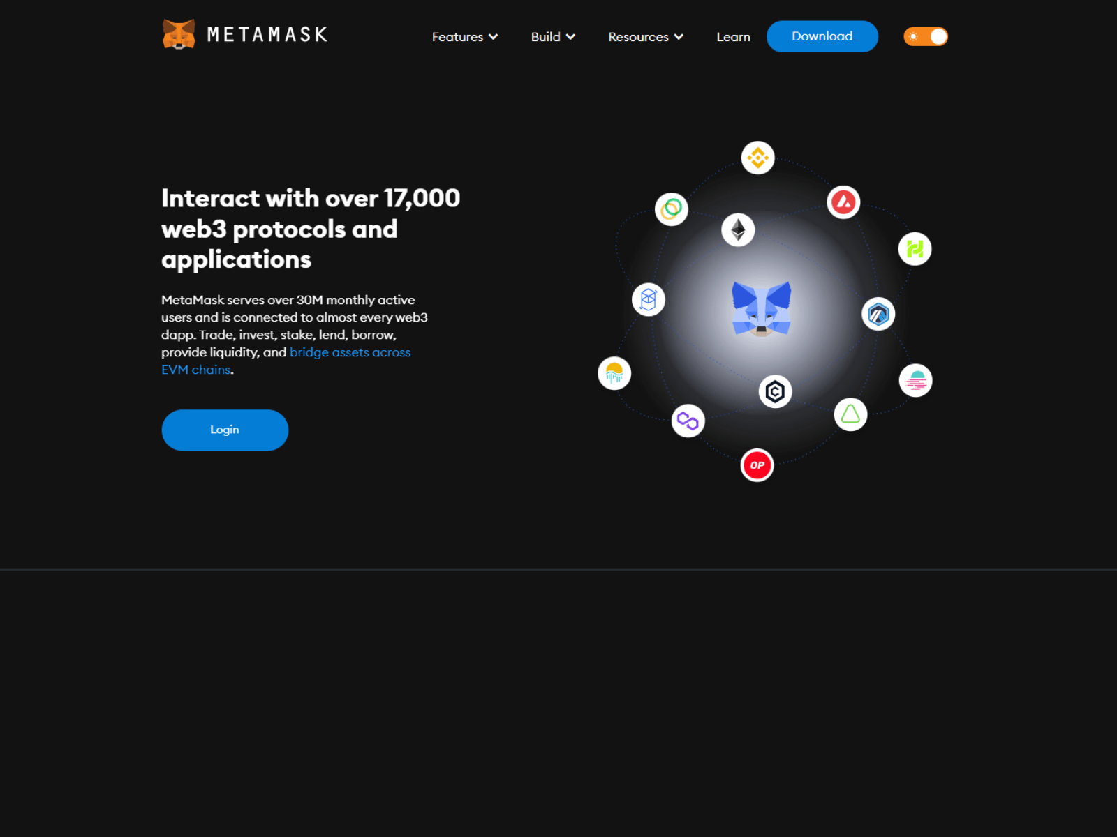 Screenshot of metamaskwalletxtensioeno.webflow.io