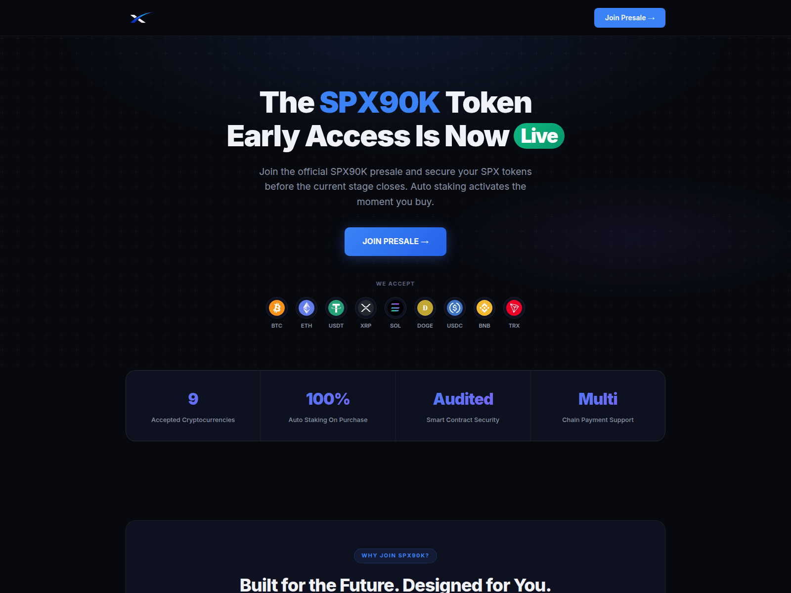 Screenshot of spx90k.space