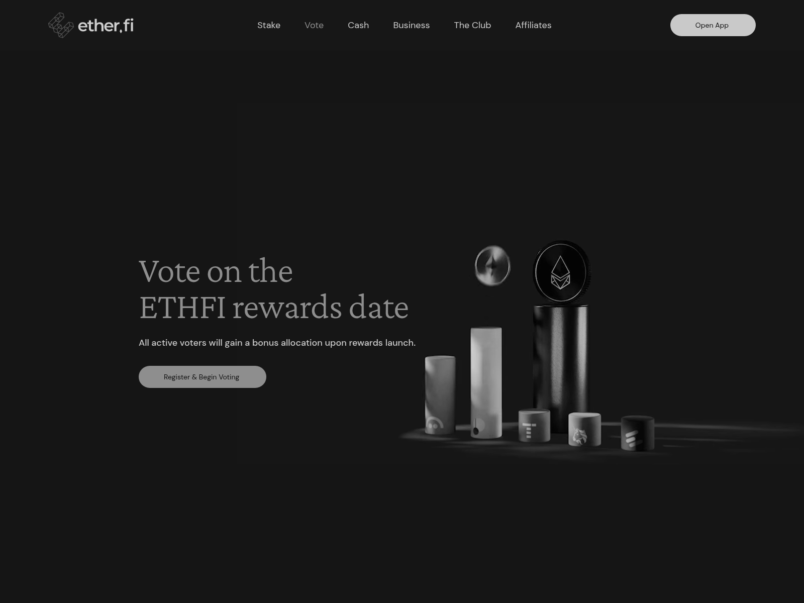 Screenshot of vote.hub-ether.finance