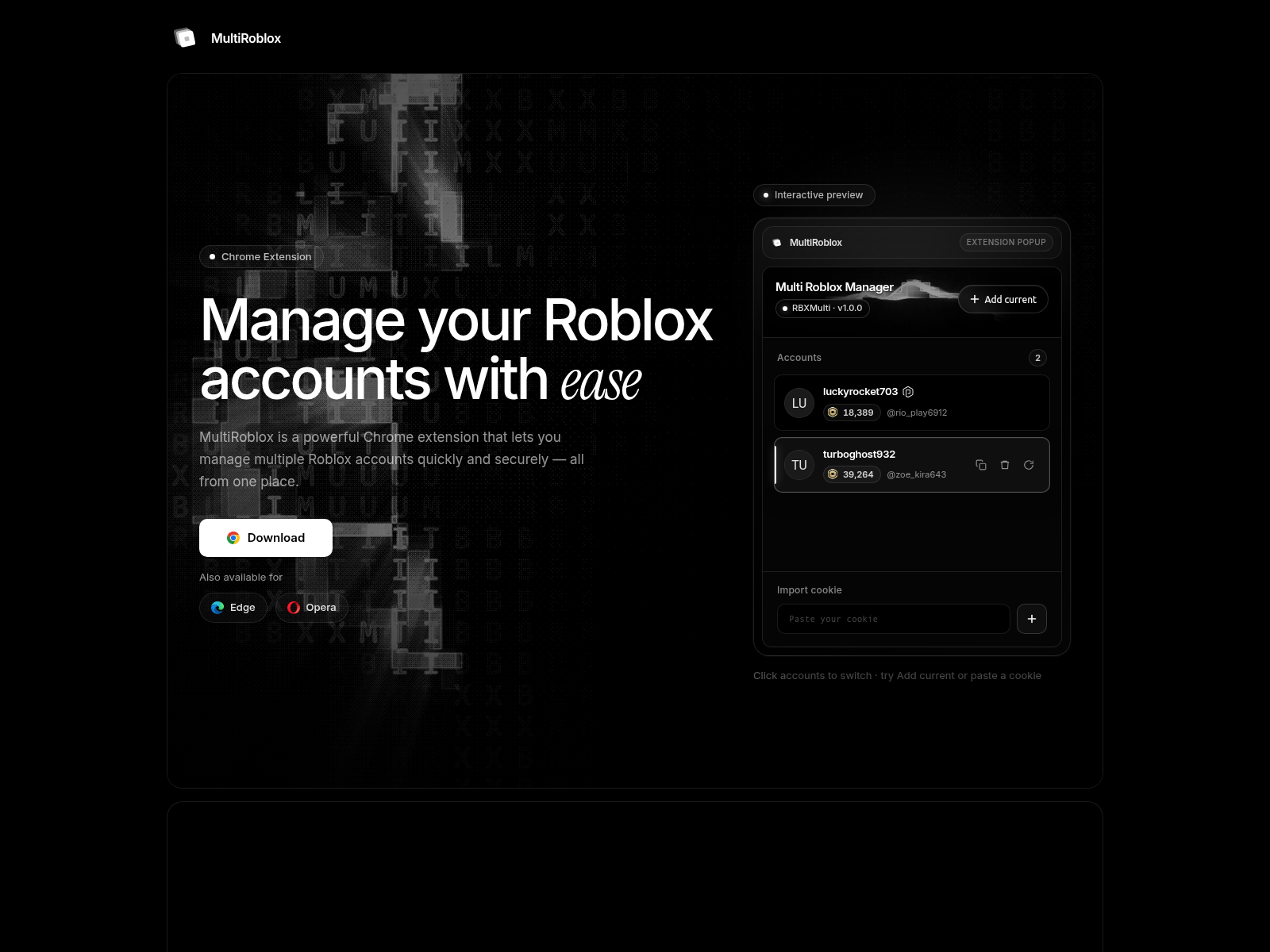 Screenshot of rbxmulti.app