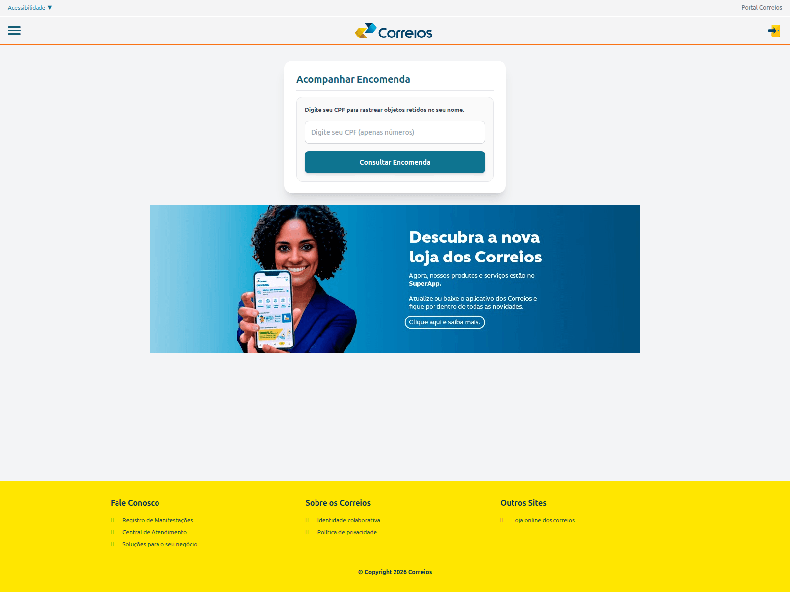 Screenshot of correioslogistica.online