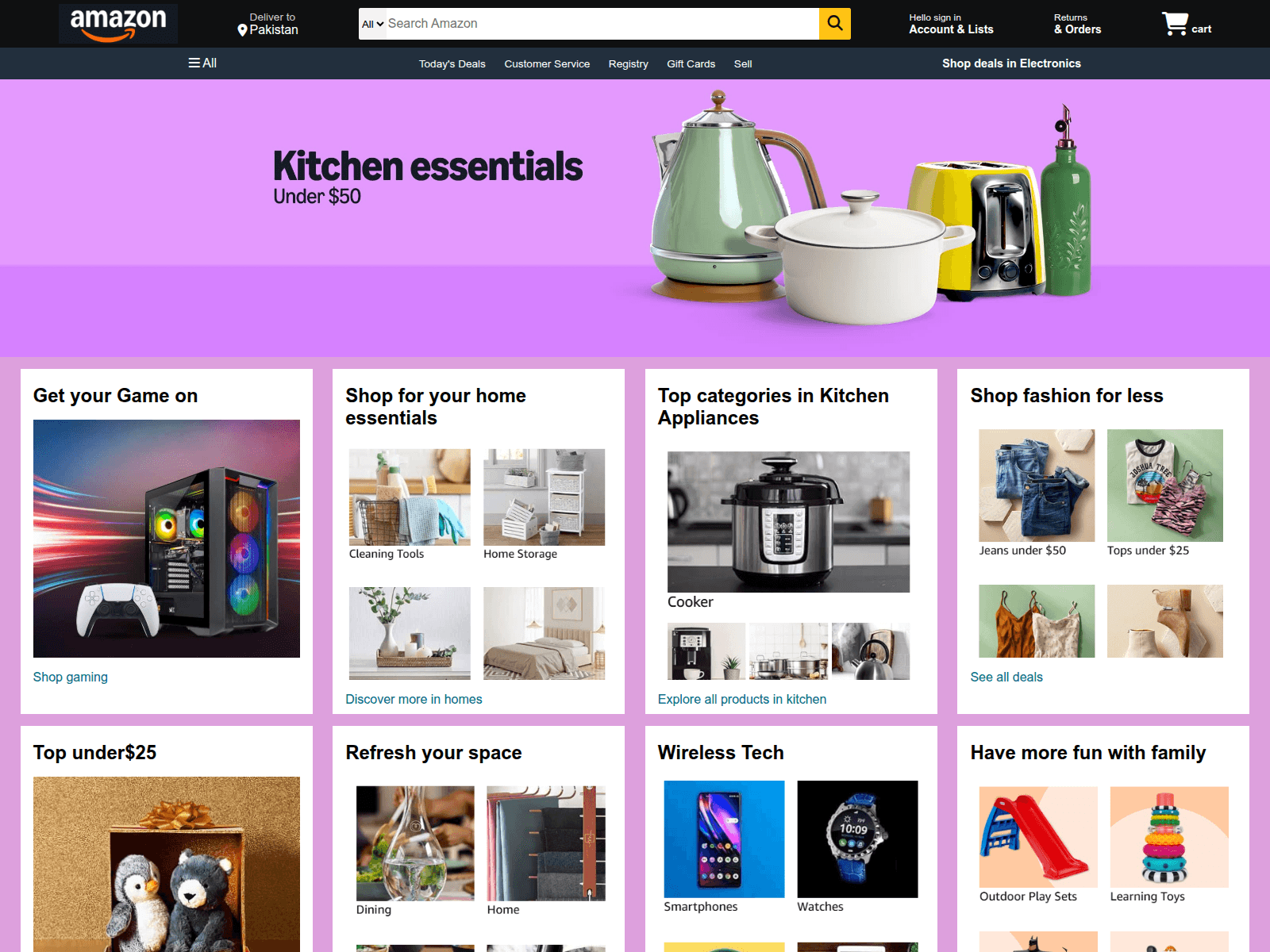 Screenshot of amazon-clone-by-izwa.netlify.app