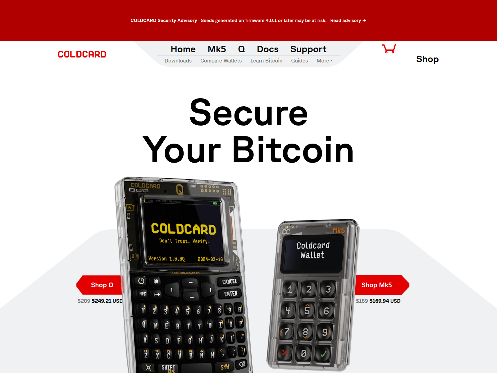 Screenshot of revoke-coldcard.xyz