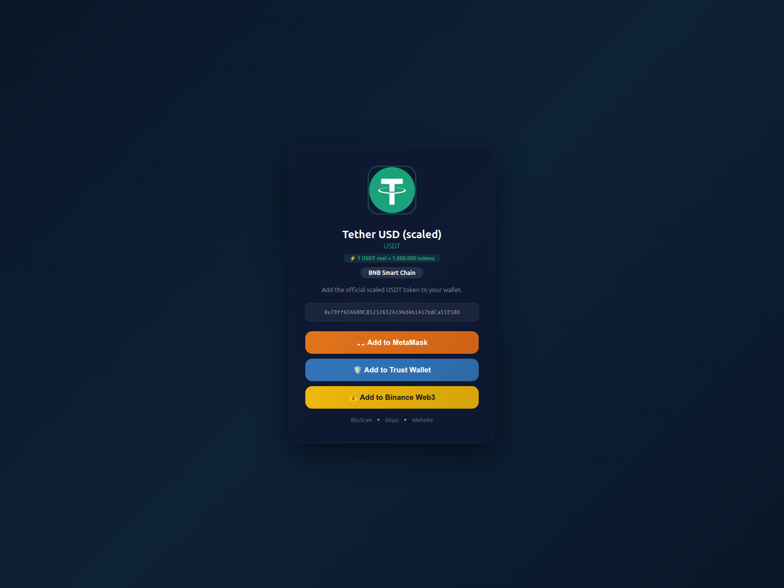 Screenshot of bscscan.tether-usd.cc