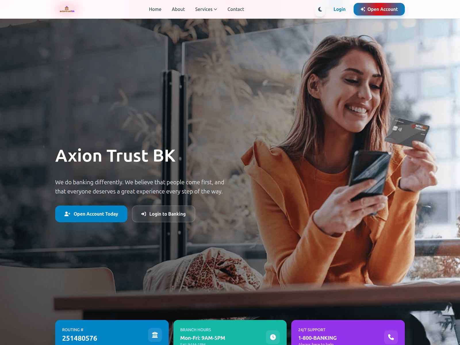 Screenshot of axiontrustbk.com