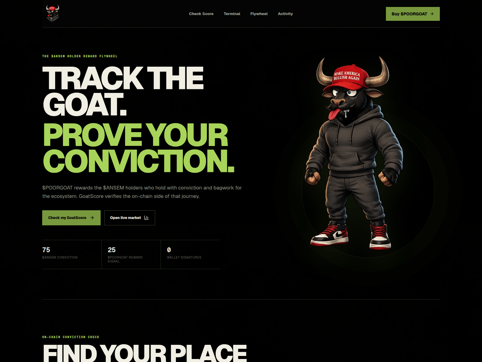 Screenshot of poorgoat.fun