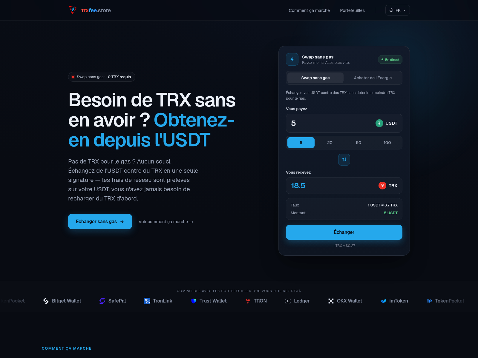 Screenshot of tronifee.com