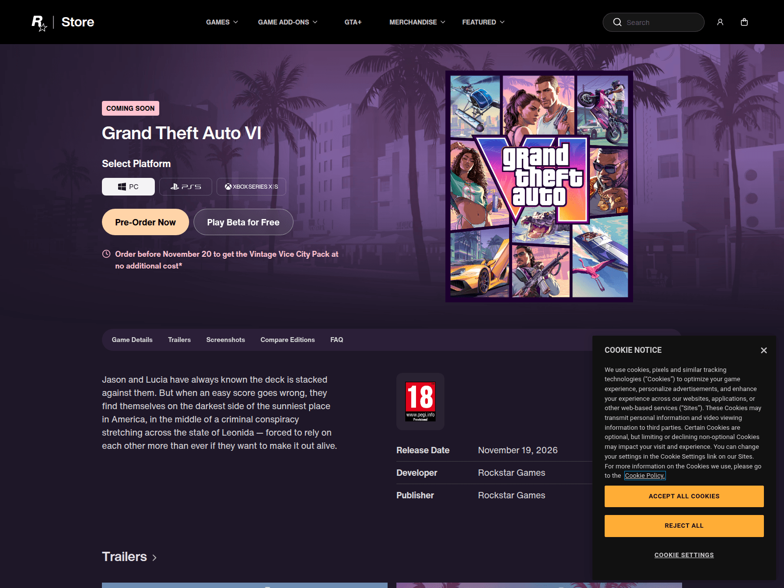 Screenshot of store-rockstar-games.com