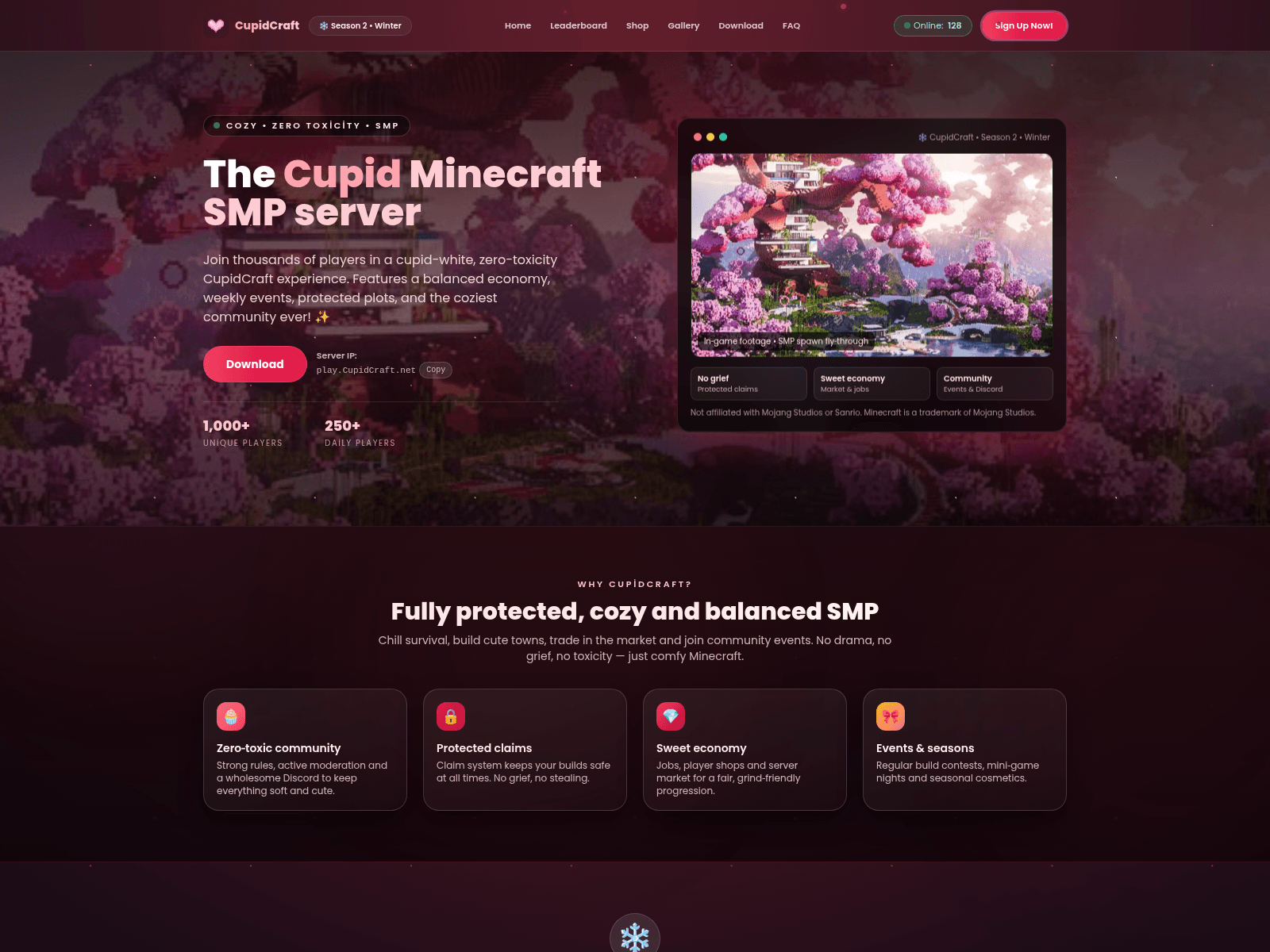 Screenshot of cupidcraft.net
