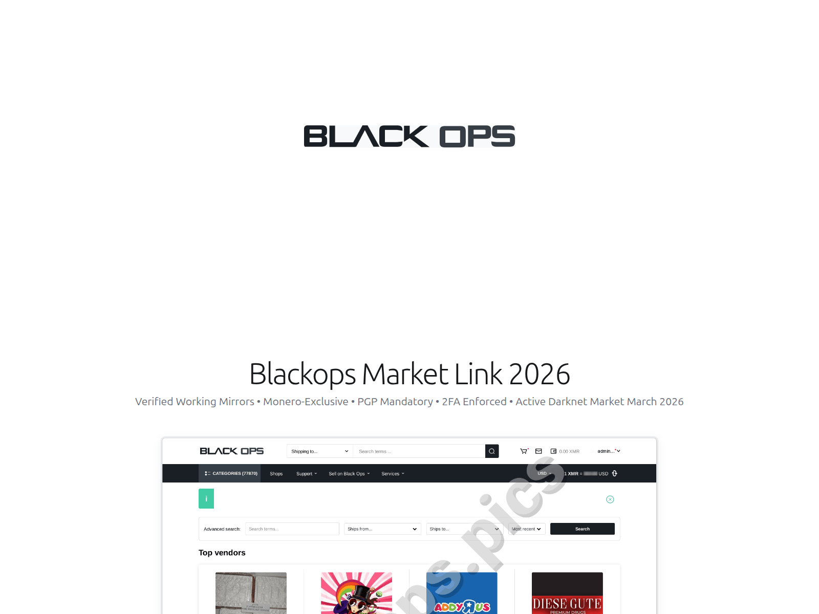Screenshot of blackops.pics
