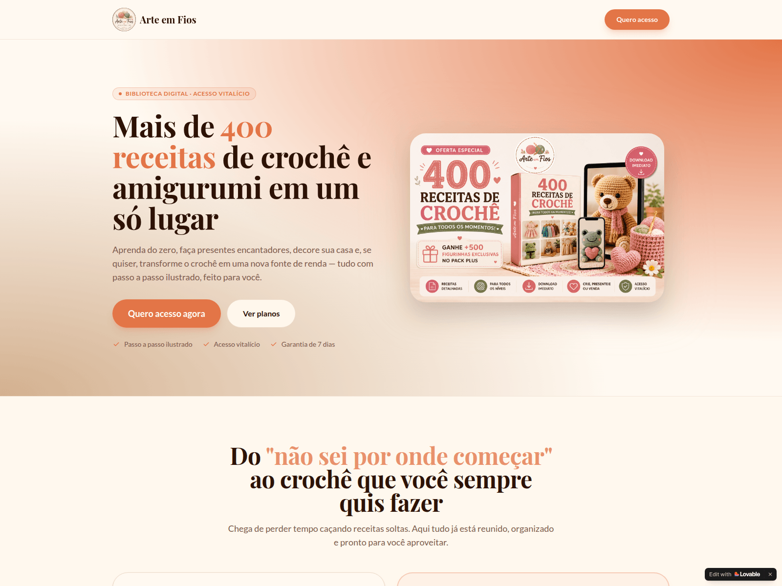 Screenshot of receitasemfios.online