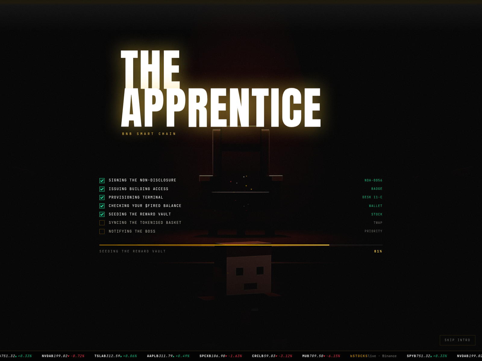 Screenshot of theapprentice.games