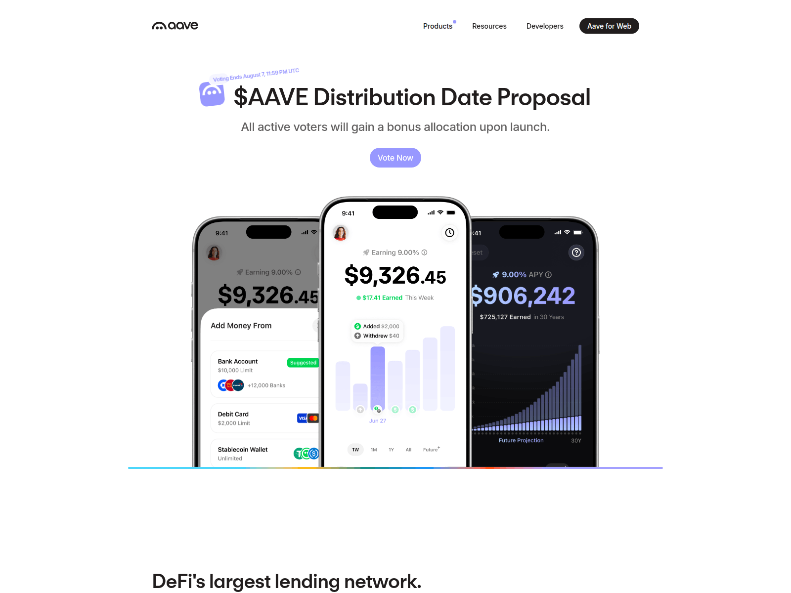 Screenshot of aave-fi.live