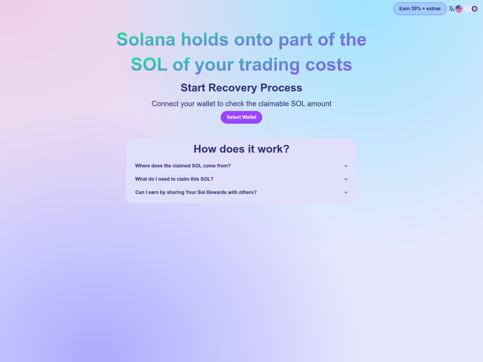 Screenshot of yoursolrewards.com