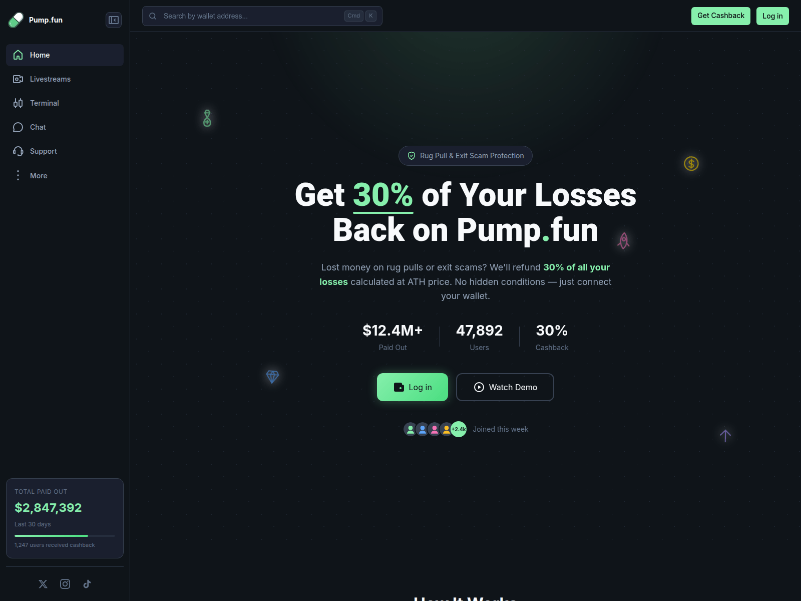 Screenshot of restore-pump.fun