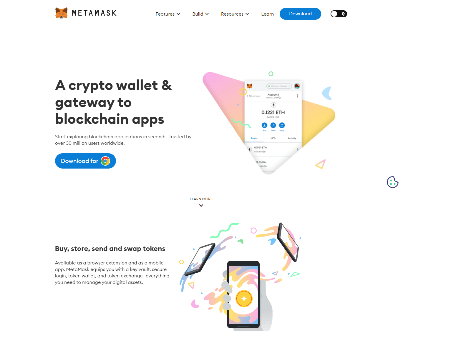 Screenshot of metamaksextnsion.webflow.io