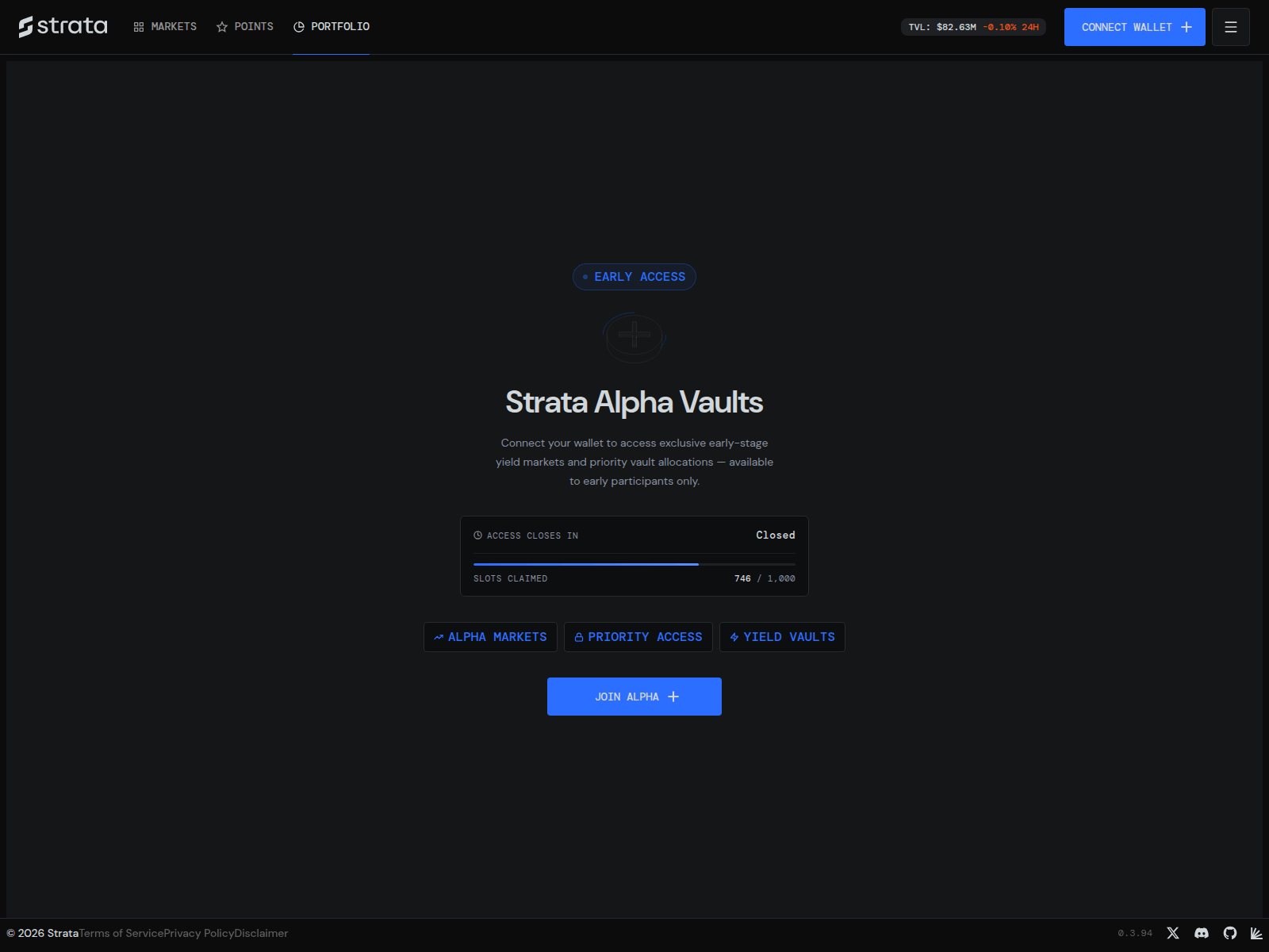 Screenshot of stratavaults.pro
