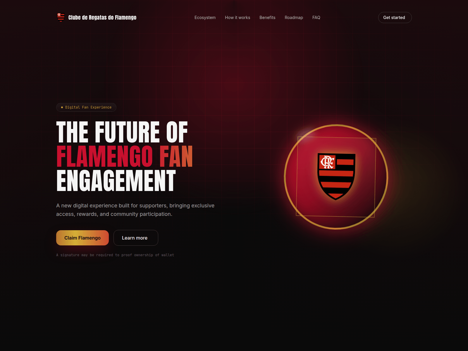 Screenshot of flamengotoken.app
