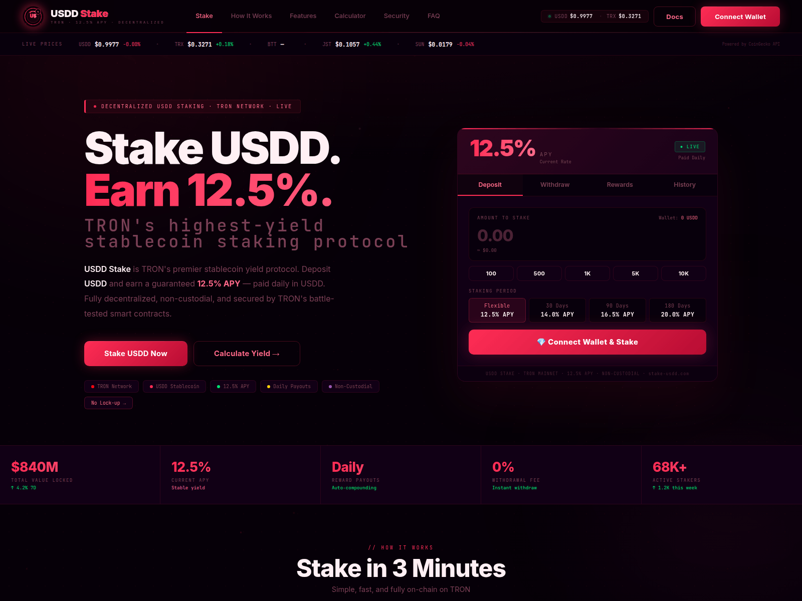 Screenshot of stake-usdd.com
