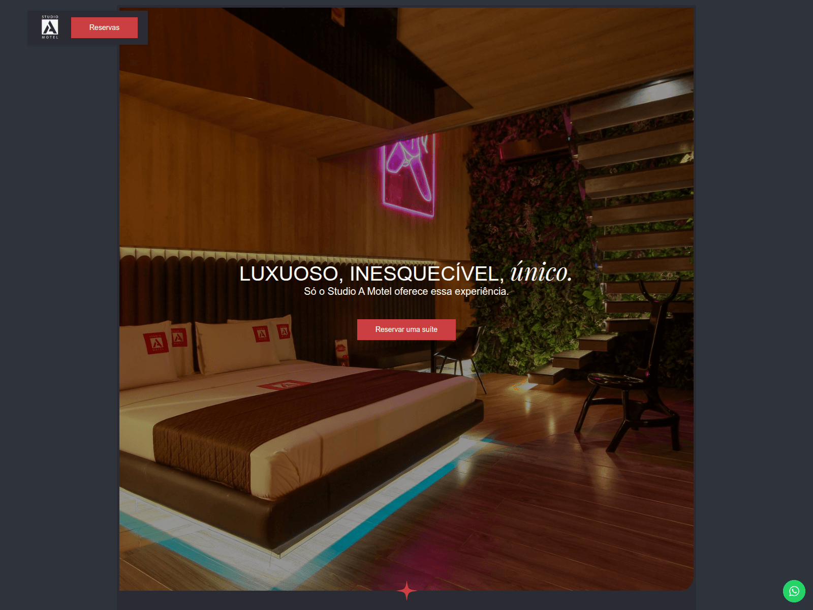 Screenshot of studioamotelreserva.com